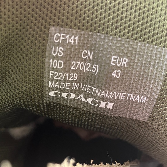 Coach: Olive Green (CF141) Citysole Quilted Leather Lace-up Boot- 10 main image 12